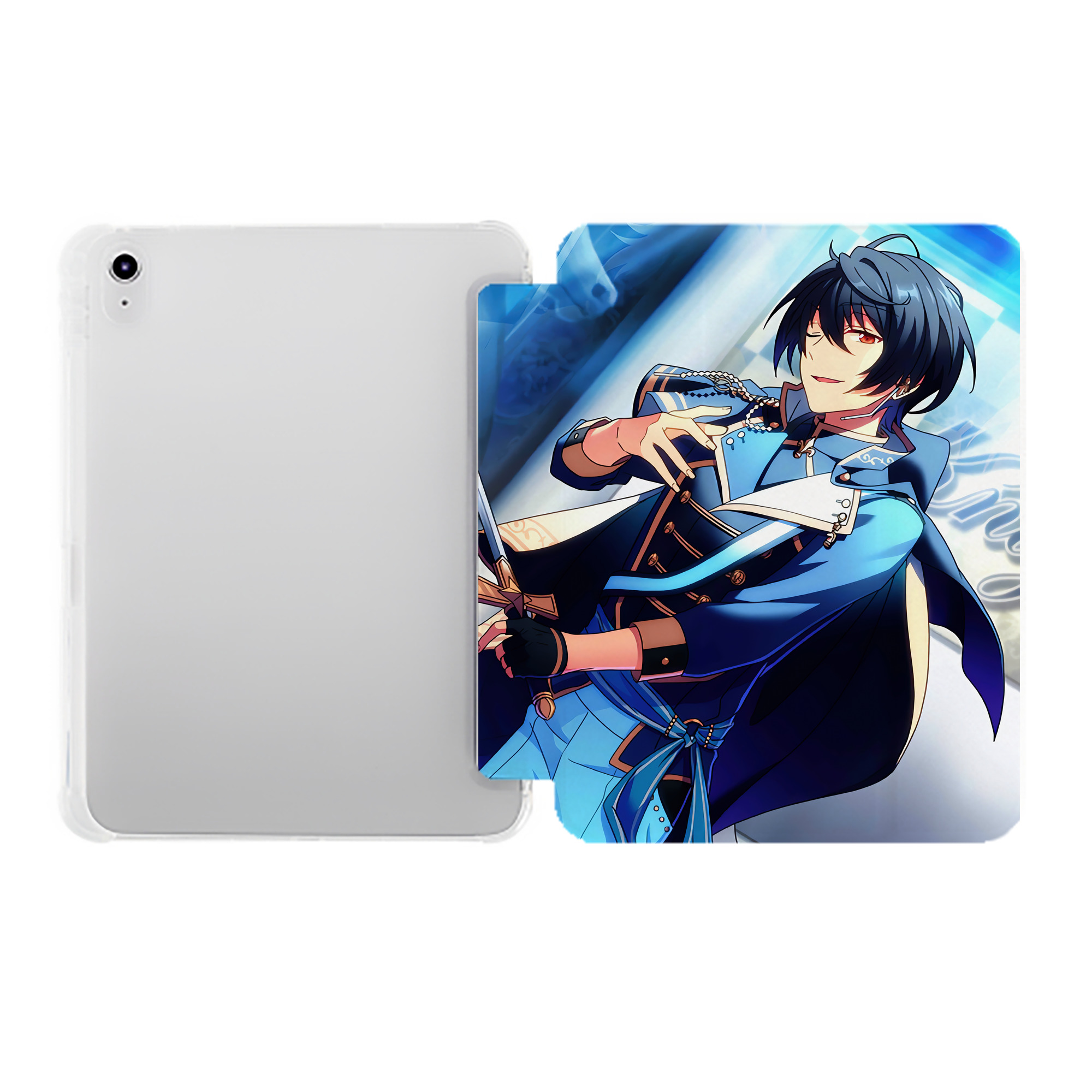 （画像用） あんさんぶるスターズ! Ensemble Stars IPad ケース ペン収納付き 三つ折りスタンド PUレザー×シリコン 対応機種9.5/10.5/10.9インチ